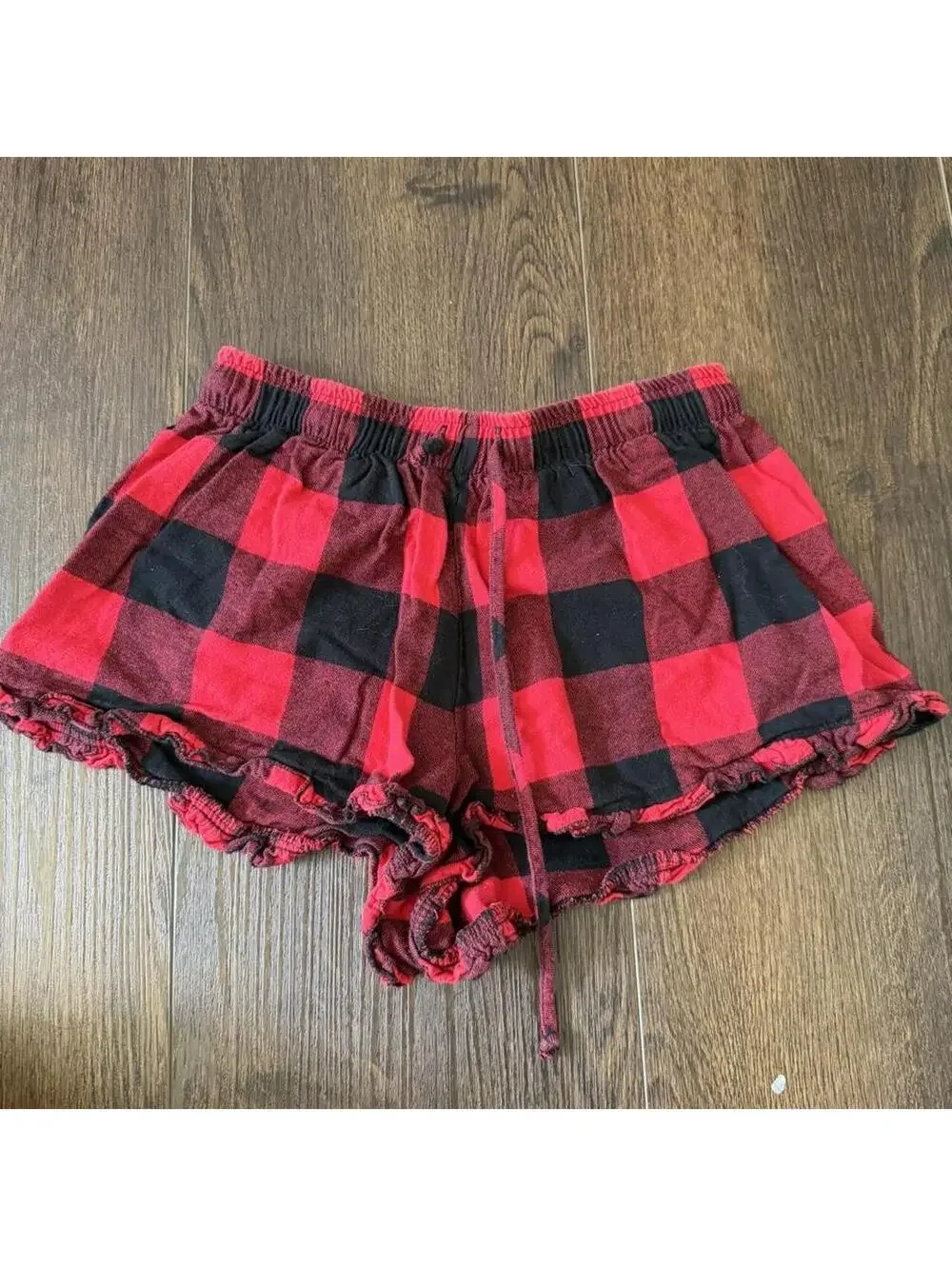 Women's Red and Multi Shorts